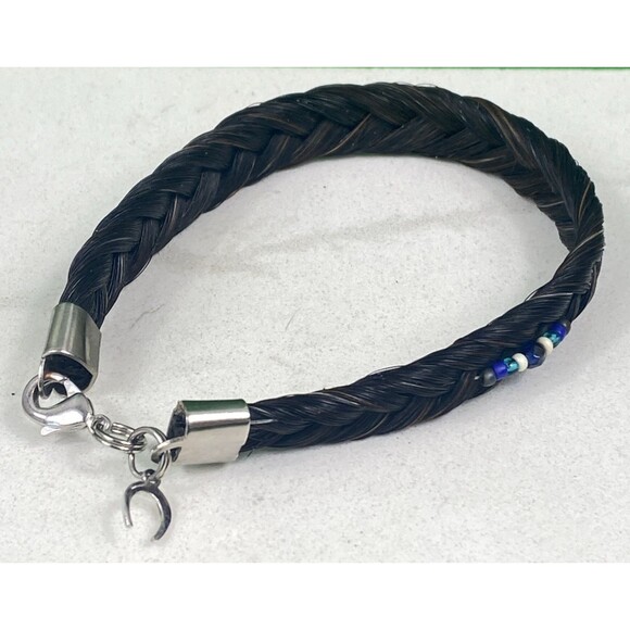 Horse hair Bracelet with Beads 7" with Loster Clasp - Picture 2 of 4
